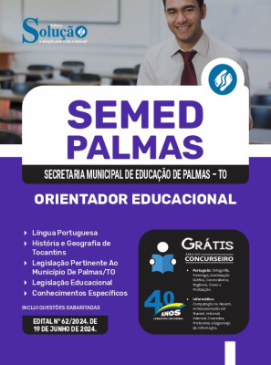 Apostila SEMED Palmas - TO 2024 - Orientador Educacional - Imagem 3