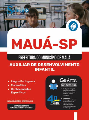 Apostila Prefeitura de Mauá - SP 2024 - Auxiliar de Desenvolvimento Infantil - Imagem 3