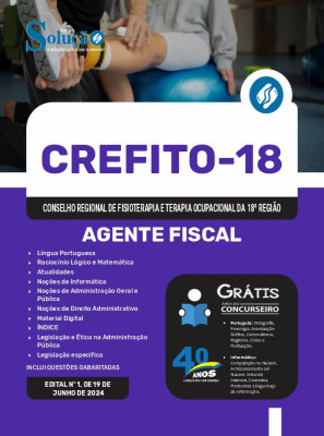 Apostila CREFITO-18 2024 - Agente Fiscal - Imagem 3