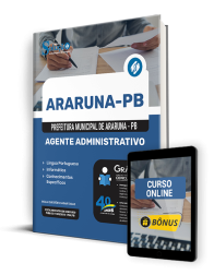 Capa Apostila Prefeitura de Araruna - PB 2024 - Agente Administrativo