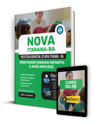 Capa Apostila Prefeitura de Nova Itarana - BA 2024 - Professor (Ensino Infantil e Anos Iniciais)