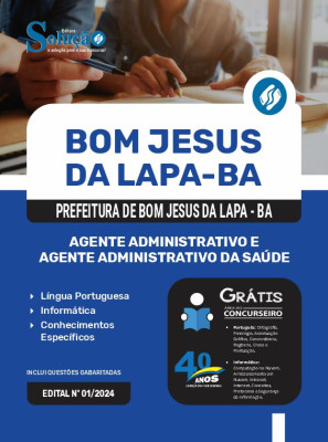 Apostila Prefeitura de Bom Jesus da Lapa - BA 2024 - Agente Administrativo e Agente Administrativo da Saúde - Imagem 3