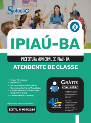 Apostila Prefeitura de Ipiaú - BA 2024 - Atendente de Classe - Imagem 3