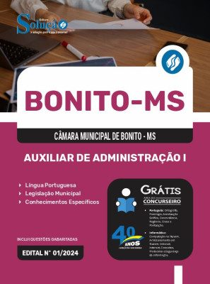 Apostila Câmara de Bonito - MS 2024 - Auxiliar de Administração I - Imagem 3