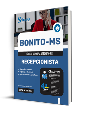 Apostila Câmara de Bonito - MS 2024 - Recepcionista - Imagem 2