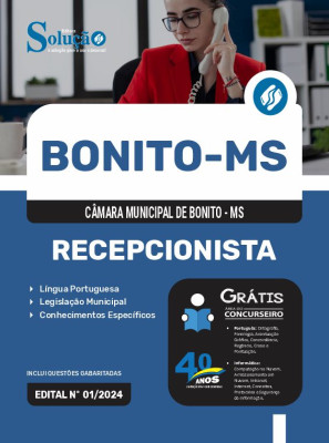 Apostila Câmara de Bonito - MS 2024 - Recepcionista - Imagem 3