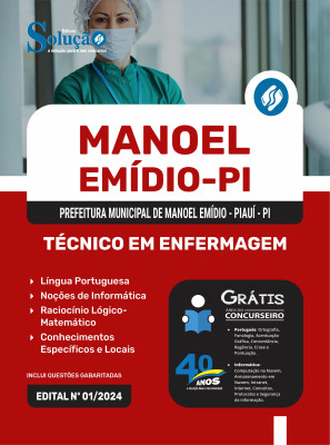 Apostila Prefeitura de Manoel Emídio - PI em PDF 2024 - Técnico em Enfermagem - Imagem 1