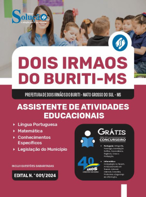 Apostila Prefeitura de Dois Irmãos do Buriti - MS 2024 - Assistente de Atividades Educacionais - Imagem 3