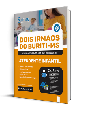 Apostila Prefeitura de Dois Irmãos do Buriti - MS 2024 - Atendente Infantil - Imagem 2