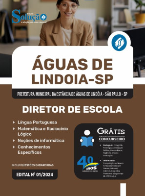 Apostila Prefeitura da Estância de Águas De Lindóia - SP 2024 Diretor de Escola - Imagem 3