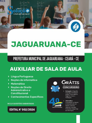 Apostila Prefeitura de Jaguaruana - CE 2024 - Auxiliar de Sala de Aula - Imagem 3