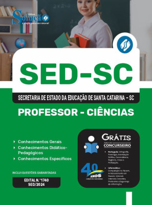 Apostila SED-SC em PDF 2024 - Professor - Ciências - Imagem 1