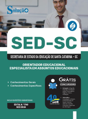 Apostila SED-SC 2024 - Orientador Educacional - Especialista em Assuntos Educacionais - Imagem 3