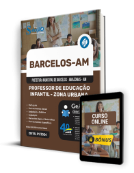Capa Apostila Prefeitura de Barcelos - AM 2024 - Professor de Educação Infantil - Zona Urbana