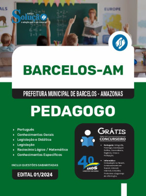 Apostila Prefeitura de Barcelos - AM 2024 - Pedagogo - Imagem 3