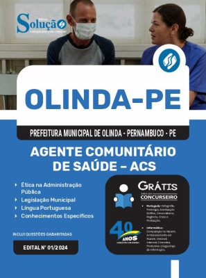 Apostila Prefeitura de Olinda - PE 2024 - Agente Comunitário de Saúde - ACS - Imagem 3