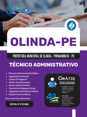 Apostila Prefeitura de Olinda - PE 2024 - Técnico Administrativo - Imagem 3