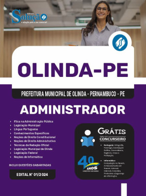 Apostila Prefeitura de Olinda - PE em PDF 2024 - Administrador - Imagem 1