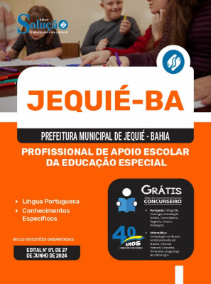 Apostila Prefeitura de Jequié - BA 2024 - Profissional de Apoio Escolar da Educação Especial - Imagem 3