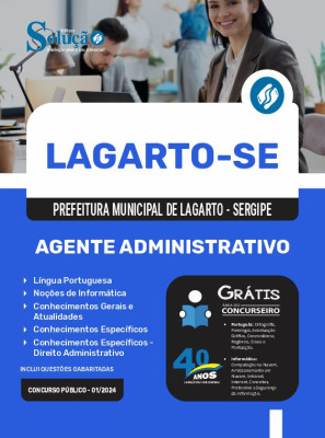 Apostila Prefeitura de Lagarto - SE 2024 - Agente Administrativo - Imagem 3