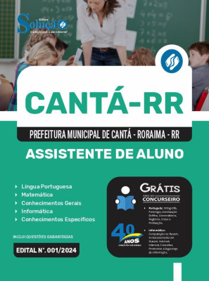 Apostila Prefeitura de Cantá - RR em PDF 2024 - Assistente de Aluno - Imagem 1