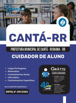 Apostila Prefeitura de Cantá - RR em PDF 2024 - Cuidador de Aluno - Imagem 1