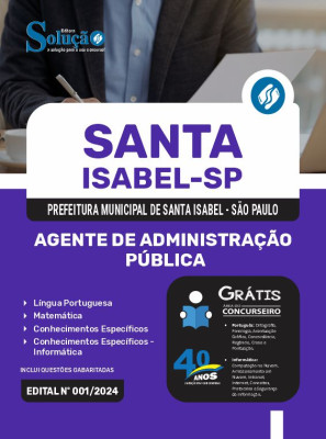 Apostila Prefeitura de Santa Isabel - SP 2024 - Agente de Administração Pública - Imagem 3