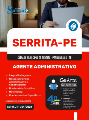 Apostila Câmara de Serrita - PE 2024 - Agente Administrativo - Imagem 3