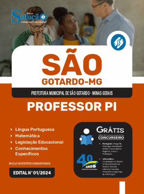 Apostila Prefeitura de São Gotardo - MG 2024 - Professor PI - Imagem 3