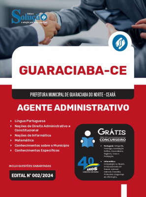 Apostila Prefeitura de Guaraciaba do Norte - CE 2024 - Agente Administrativo - Imagem 3