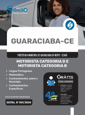 Apostila Prefeitura de Guaraciaba do Norte - CE 2024 - Motorista Categoria D e Motorista Categoria B - Imagem 3