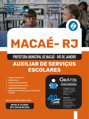 Apostila Prefeitura de Macaé - RJ 2024 - Auxiliar de Serviços Escolares - Imagem 3