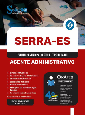 Apostila Prefeitura de Serra - ES 2024 - Agente Administrativo - Imagem 3