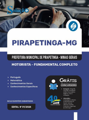 Apostila Prefeitura de Pirapetinga - MG em PDF  - Motorista - Fundamental Completo - Imagem 1