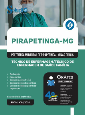 Apostila Prefeitura de Pirapetinga - MG 2024 - Técnico de Enfermagem/Técnico de Enfermagem de Saúde Família - Imagem 3