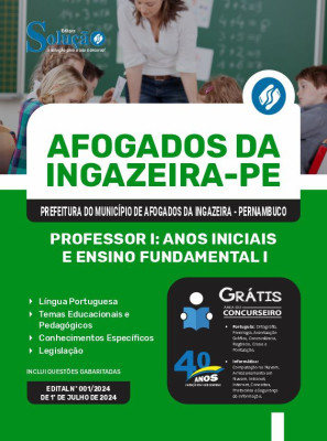 Apostila Prefeitura de Afogados da Ingazeira - PE em PDF  - Professor I: Anos Iniciais e Ensino Fundamental I - Imagem 1