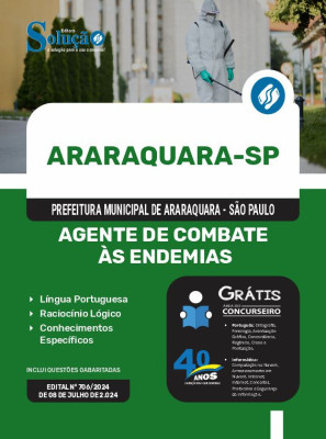 Apostila Prefeitura de Araraquara - SP em PDF 2024 - Agente de Combate Às Endemias - Imagem 1