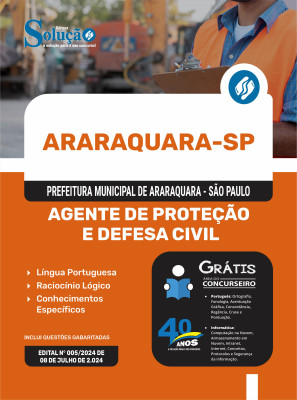 Apostila Prefeitura de Araraquara - SP 2024 - Agente de Proteção e Defesa Civil - Imagem 3