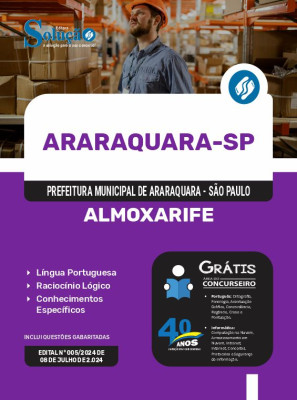 Apostila Prefeitura de Araraquara - SP 2024 - Almoxarife - Imagem 3