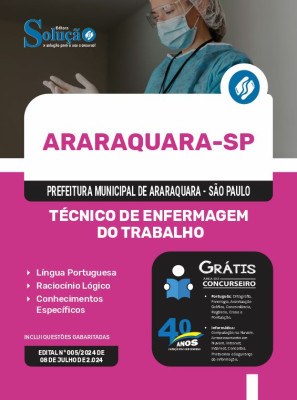 Apostila Prefeitura de Araraquara - SP 2024 - Técnico de Enfermagem do Trabalho - Imagem 3