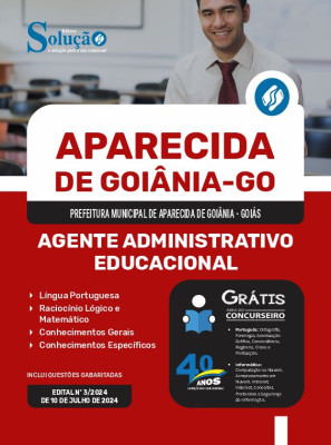 Apostila Prefeitura de Aparecida de Goiânia - GO 2024 - Agente Administrativo Educacional - Imagem 3