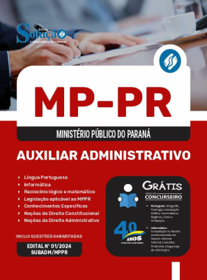 Apostila MP-PR 2024 - Auxiliar Administrativo - Imagem 3