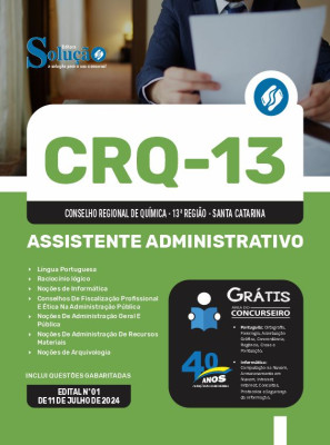 Apostila CRQ-13 2024 - Assistente Administrativo - Imagem 3