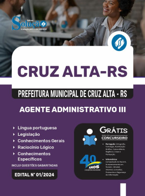 Apostila Prefeitura de Cruz Alta - RS 2024 - Agente Administrativo III - Imagem 3