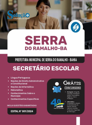 Apostila Prefeitura de Serra do Ramalho - BA 2024 - Secretário Escolar - Imagem 3