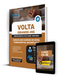 Capa Apostila Prefeitura de Volta Grande - MG 2024 - Comum aos Cargos de Nível Fundamental Incompleto