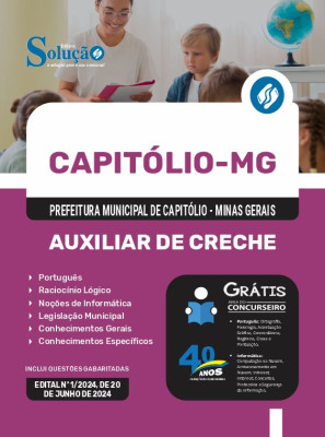 Apostila Prefeitura de Capitólio - MG 2024 - Auxiliar de Creche - Imagem 3