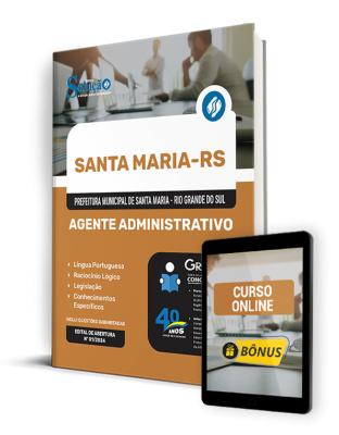 Apostila Prefeitura de Santa Maria - RS 2024 - Agente Administrativo - Imagem 1