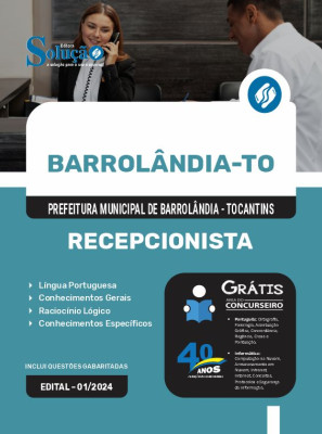 Apostila Prefeitura de Barrolândia - TO 2024 - Recepcionista - Imagem 3