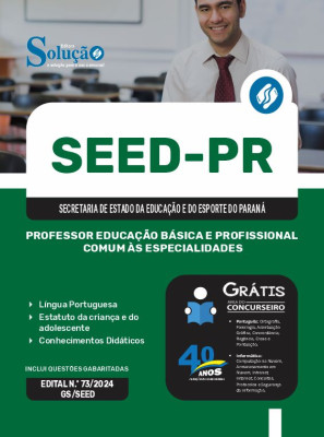 Apostila SEED-PR 2024 - Professor Educação Básica e Profissional - Comum às Especialidades - Imagem 3